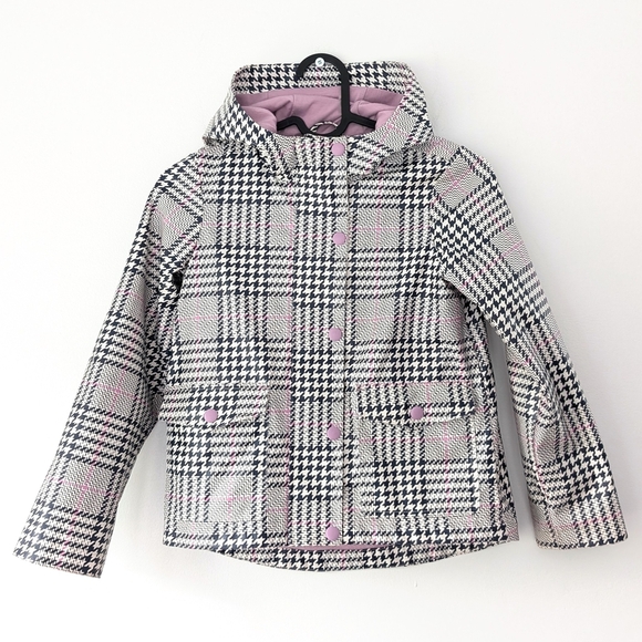 Joe Fresh Other - 2/15$ Joe Fresh Kids Plaid Lined Raincoat - Pink and Black ~ Size 6 (Small)